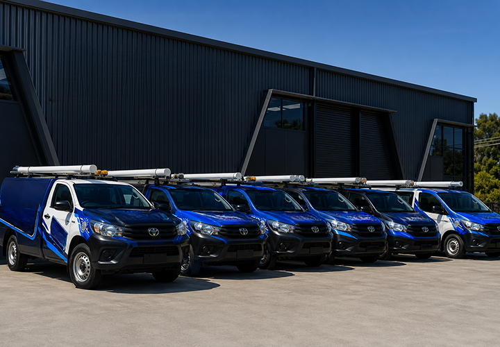 Fleet of Homebush West Blocked Drains plumbing vans