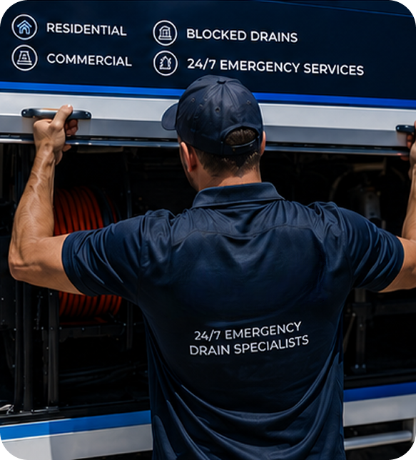 Licensed blocked drain plumber servicing a Homebush West home